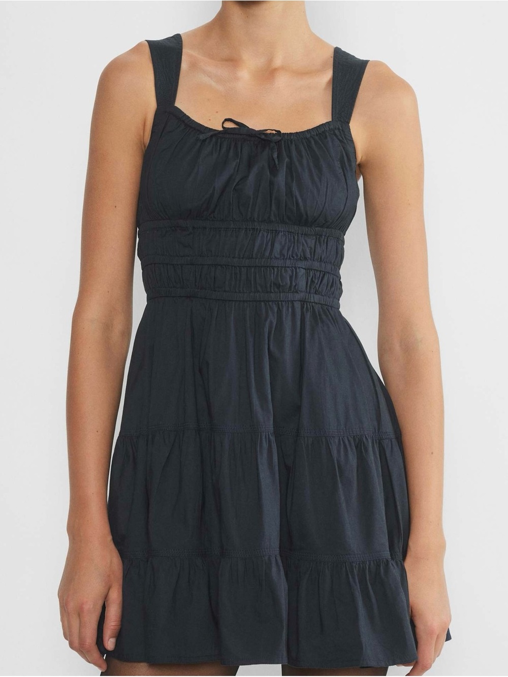 Aritzia Sundeh by Sunday Best Martine Black Poplin Dress